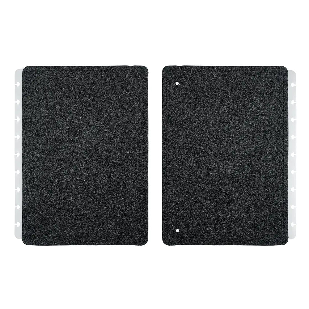 CAPA E CONTRACAPA LETS GLITTER NEON BLACK Caderno Inteligente ®