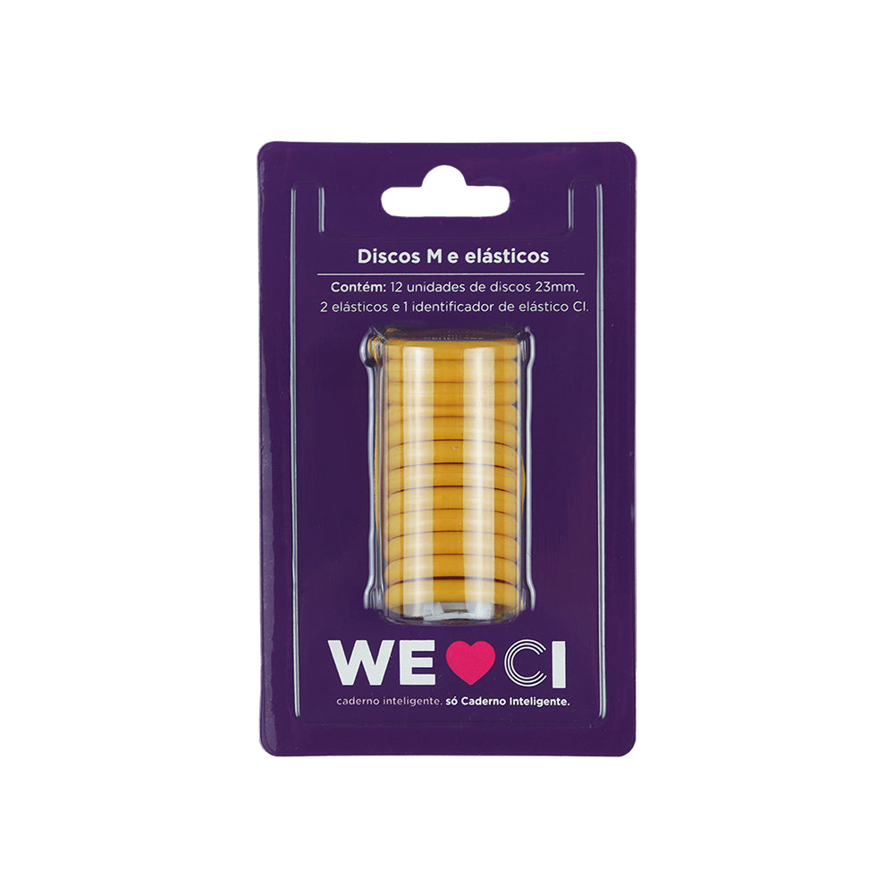 Pacote dos Discos Amarelo Sol, tamanho grande.