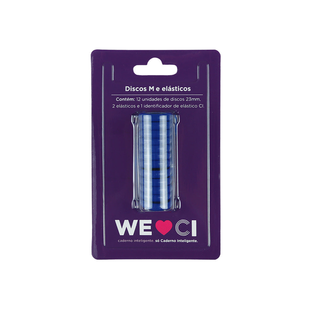 Pacote dos Discos Azul Royal, tamanho médio.