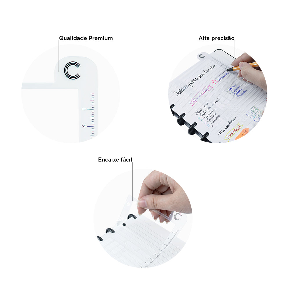 Régua Stencil: Qualidade premium, alta precisão, encaixe fácil.