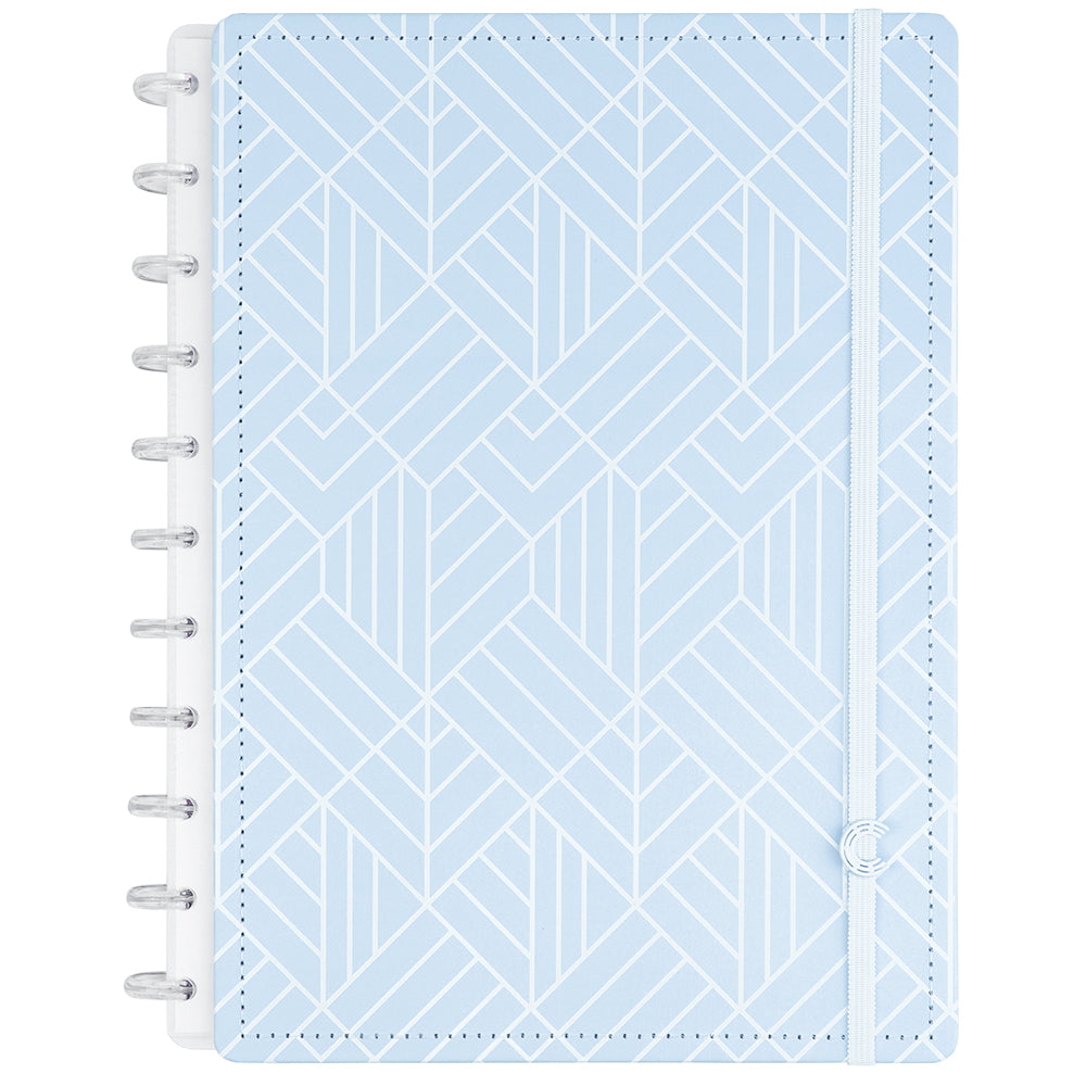 CADERNO ICE BLUE - REFIL AZUL COM LINHAS BRANCAS Caderno Inteligente ®