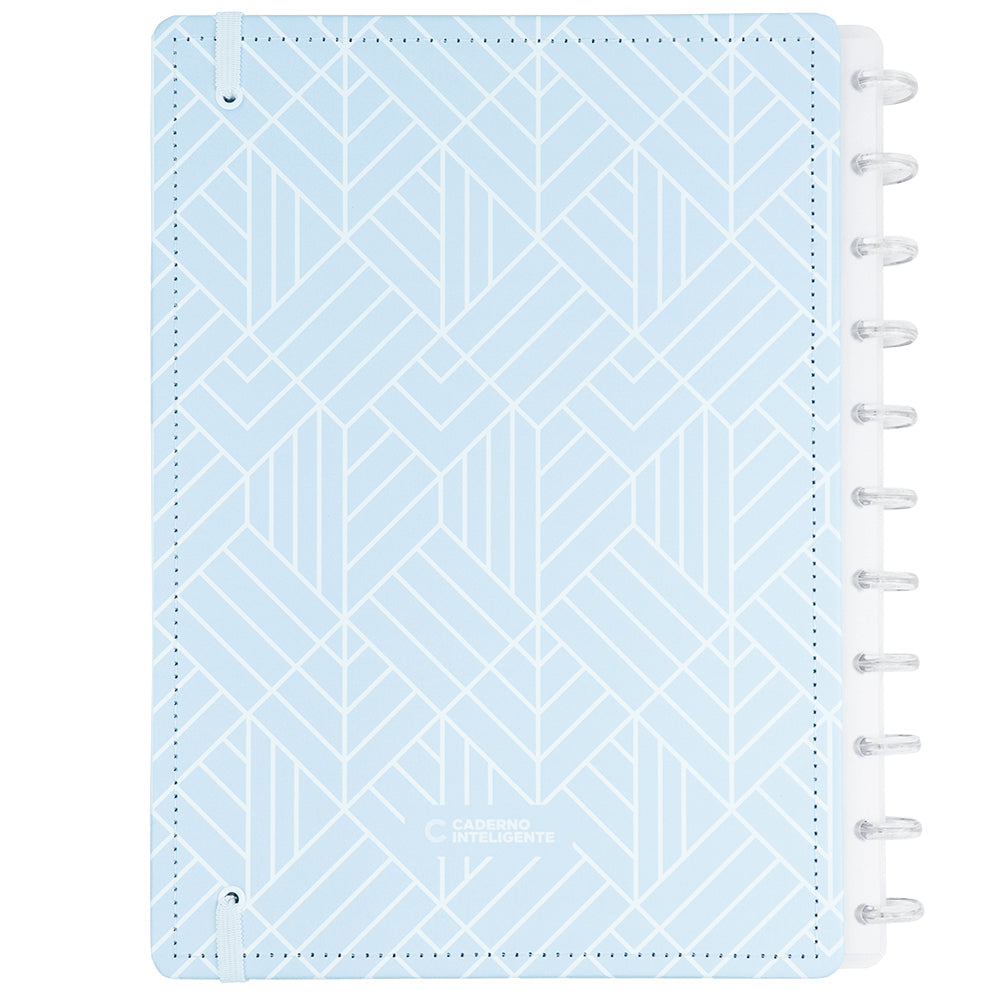 CADERNO ICE BLUE - REFIL AZUL COM LINHAS BRANCAS Caderno Inteligente ®