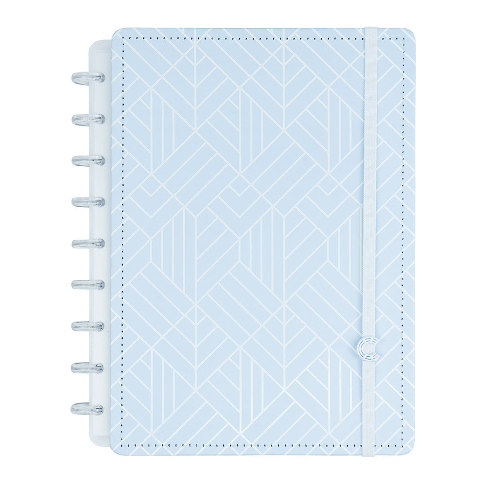 CADERNO ICE BLUE - REFIL AZUL COM LINHAS BRANCAS Caderno Inteligente ®