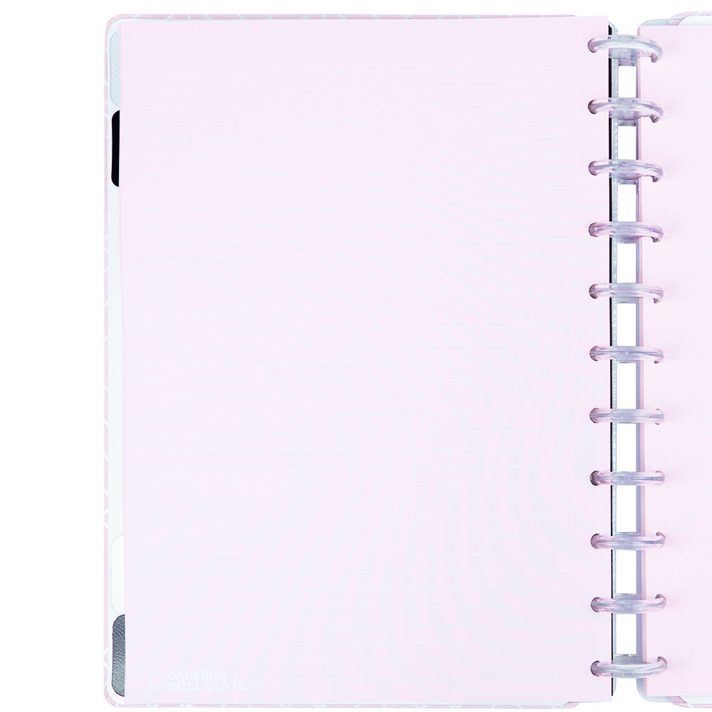 CADERNO ICE PINK - Folhas ROSA com LINHAS BRANCAS Caderno Inteligente ®