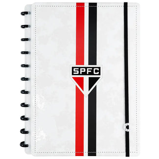 CADERNO SÃO PAULO TRICOLOR PAULISTA BRANCO Caderno Inteligente ®