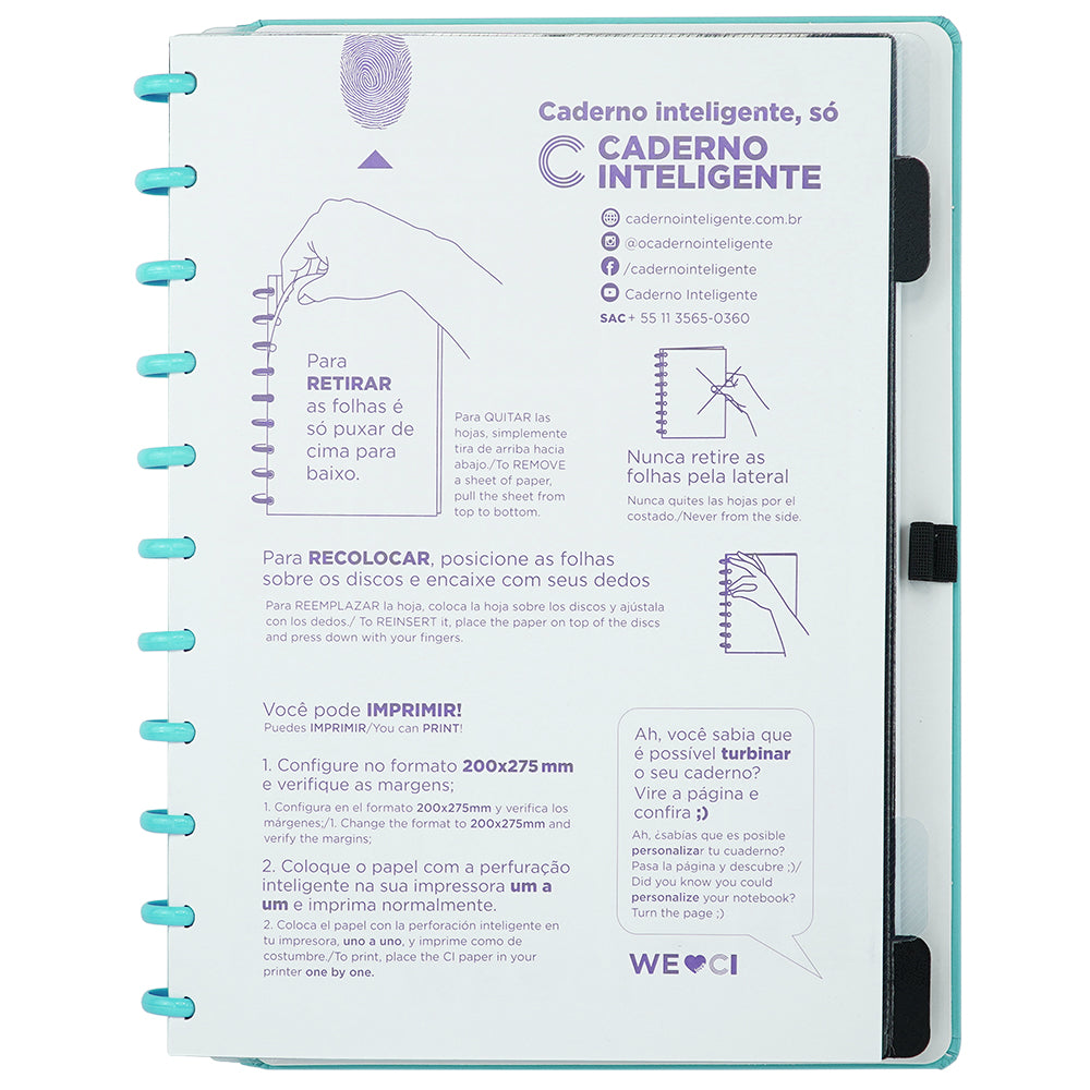 Caderno Inteligente All Aquamarine