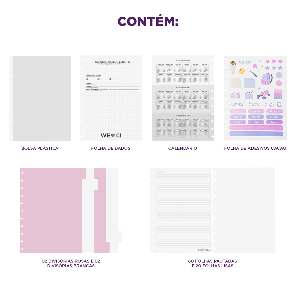 Conteúdo do Caderno by Cacau.