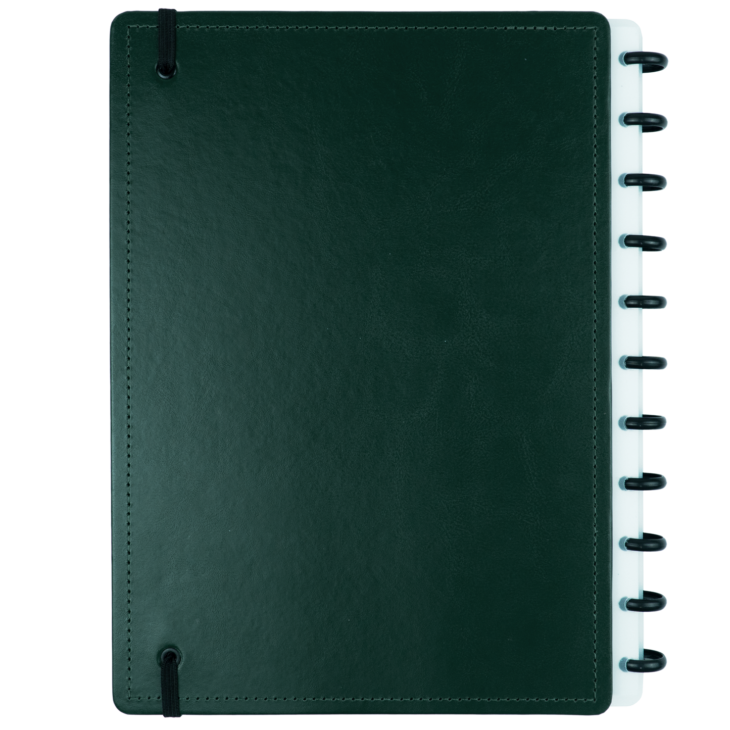 Caderno Casual Dark Green Grande, contracapa.