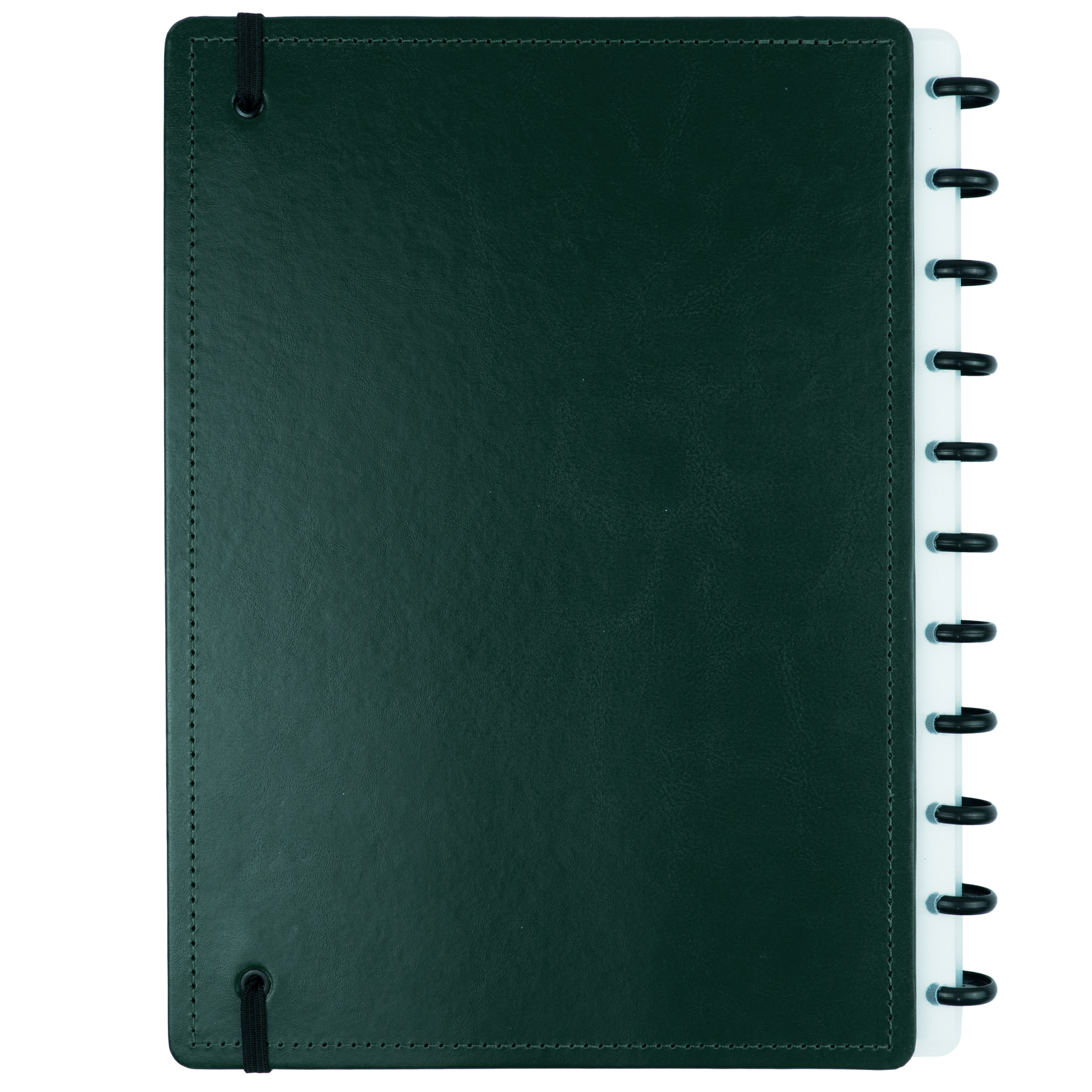 Caderno Casual Dark Green Grande, contracapa.