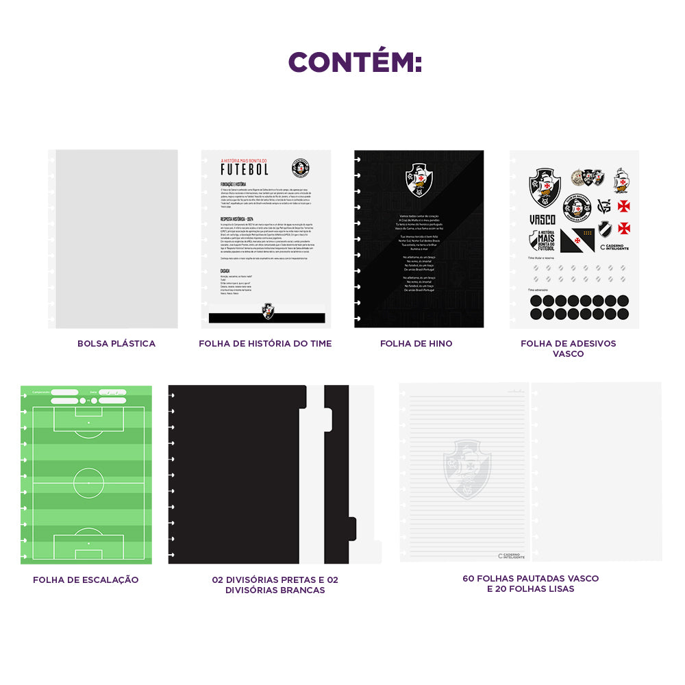 Conteúdo do Caderno Inteligente do Vasco.