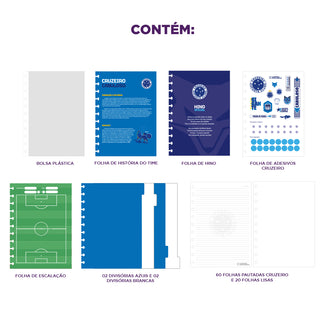 Itens que acompanham o Caderno Cruzeiro.