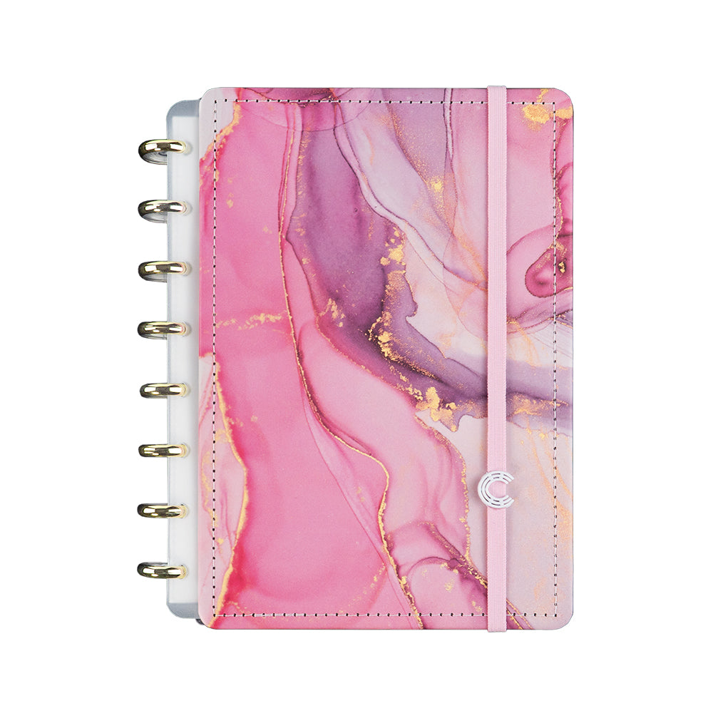 Caderno Deluxe Agatha, tamanho A5.