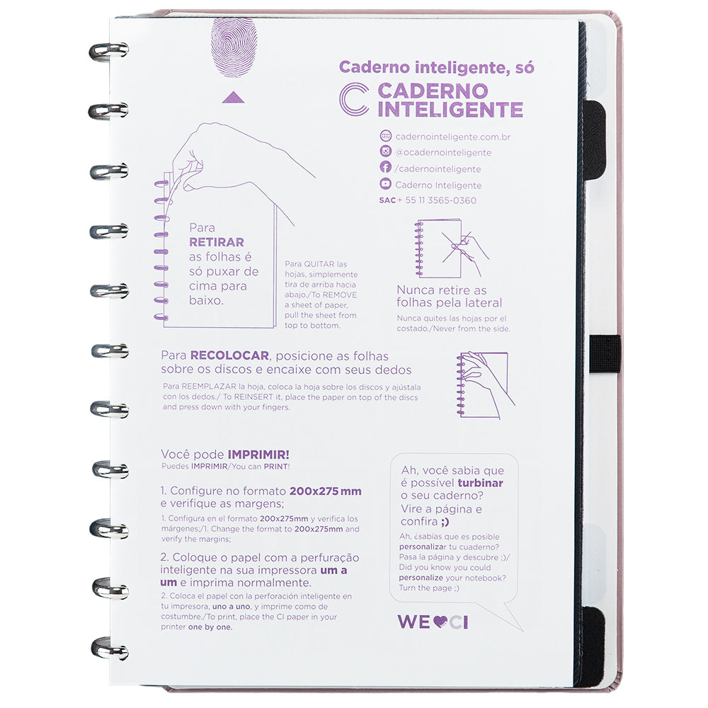 Folha de informações.