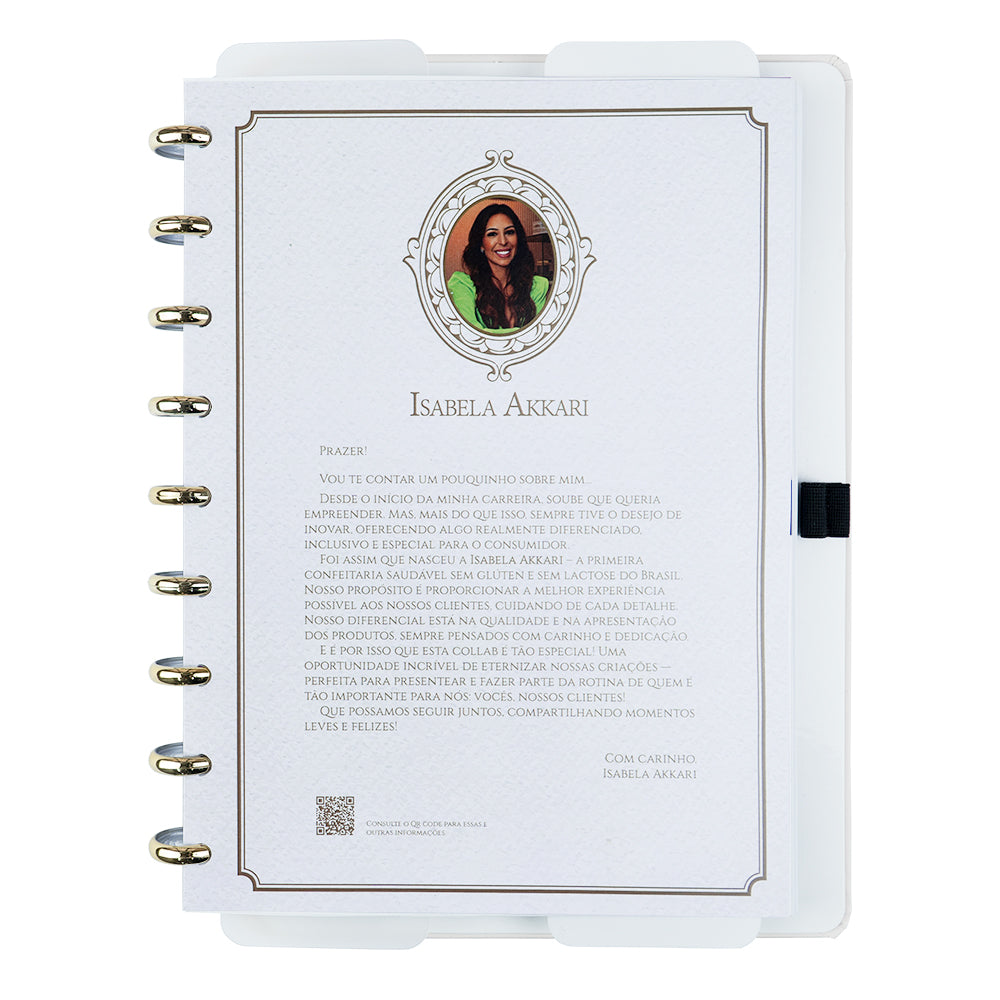 Caderno Isabela Akkari Purple Key Médio.