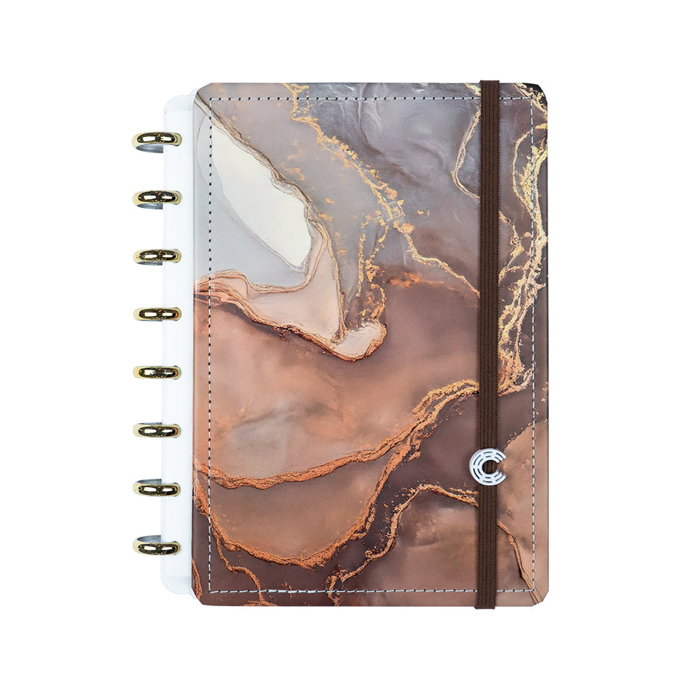 Caderno Jasper, tamanho A5.