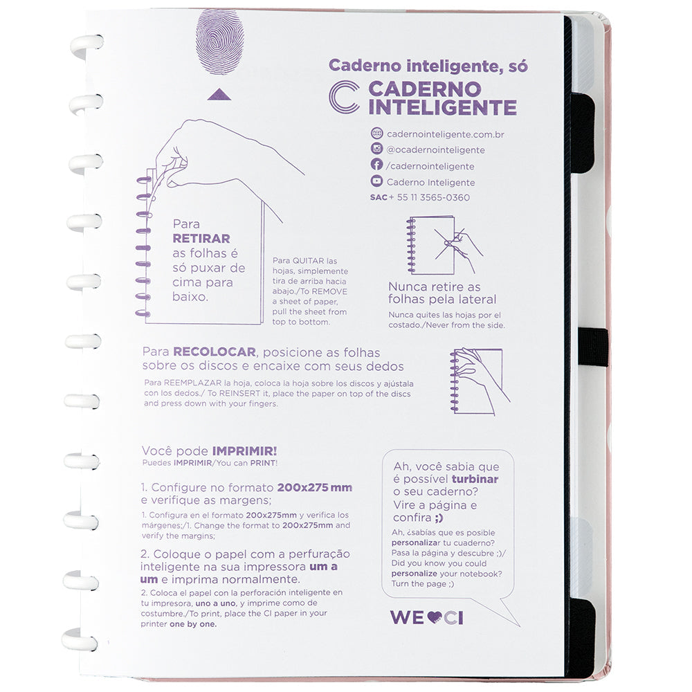 Folha de informações.