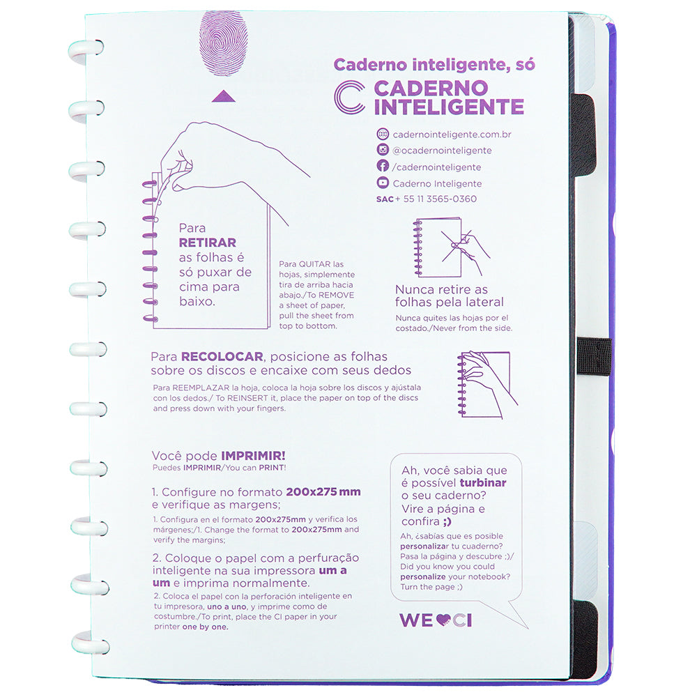 Folha de informações.