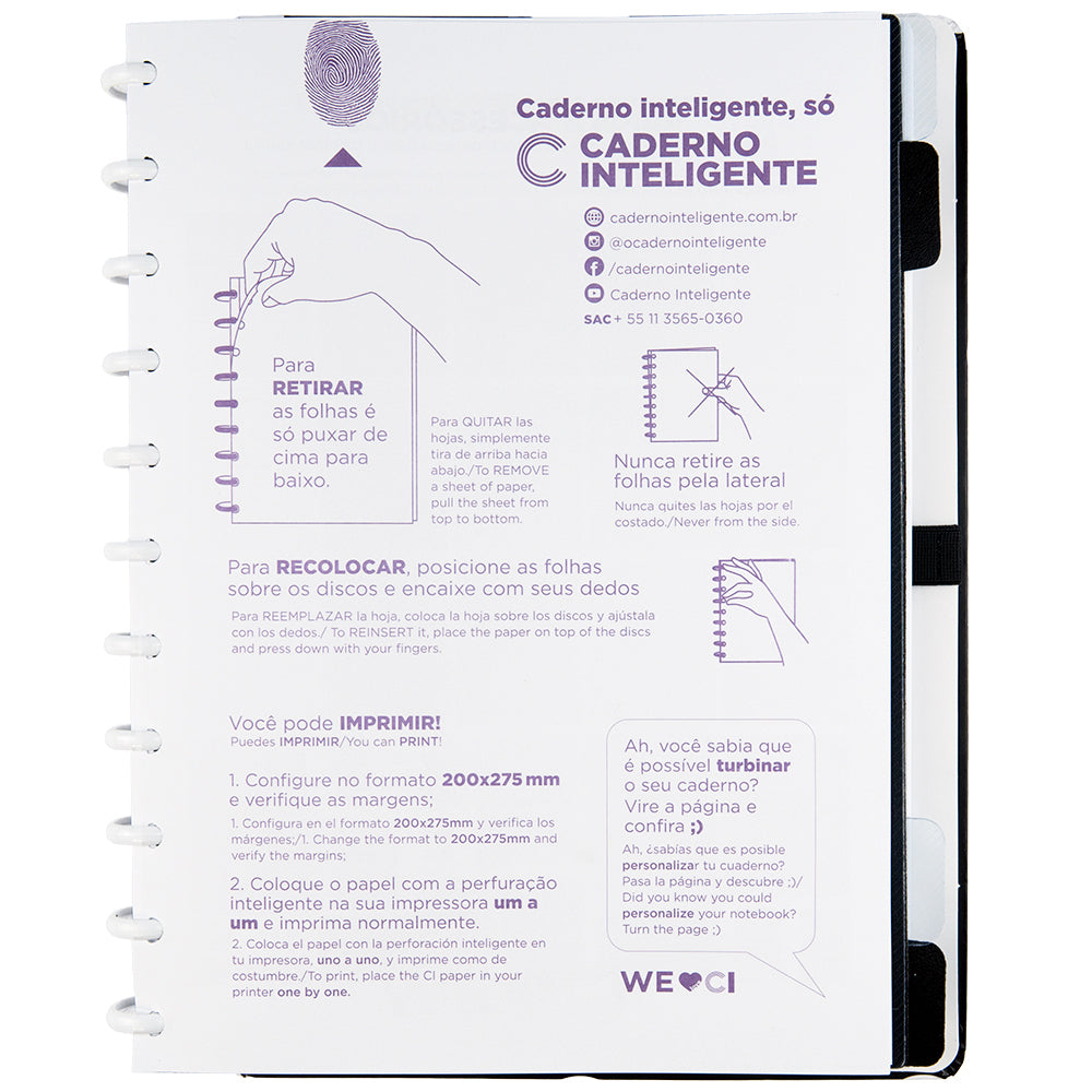 Folha de informações.