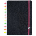 CADERNO LETS GLITTER NEON BLACK