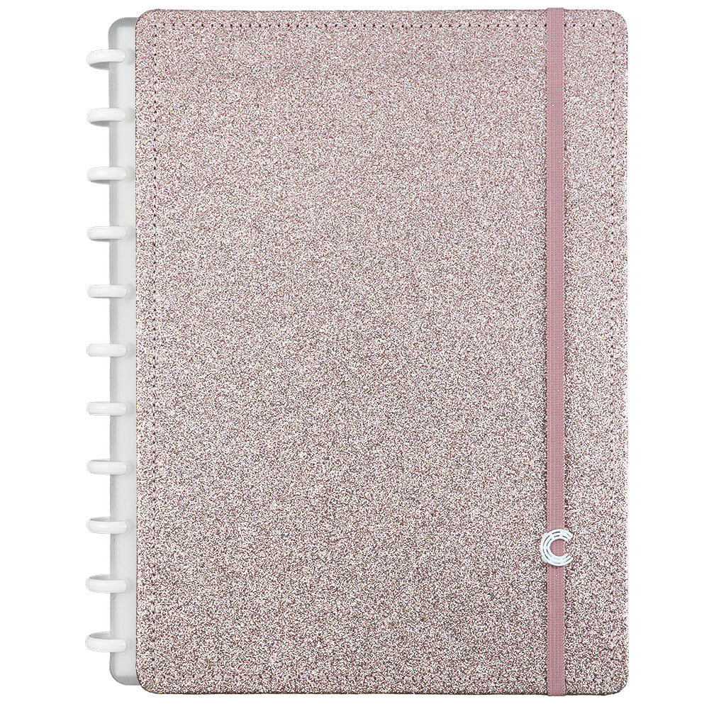 Caderno Let's Glitter Rose