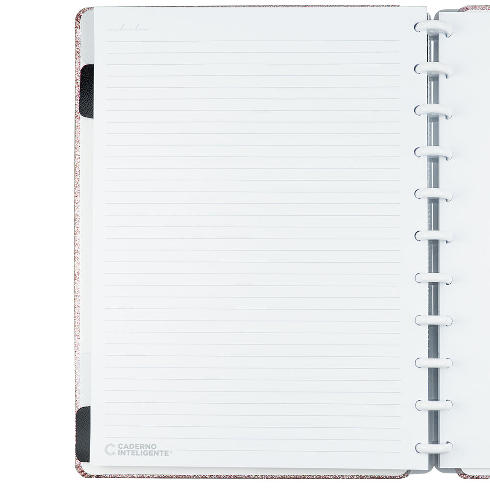 Caderno Let's Glitter Rose