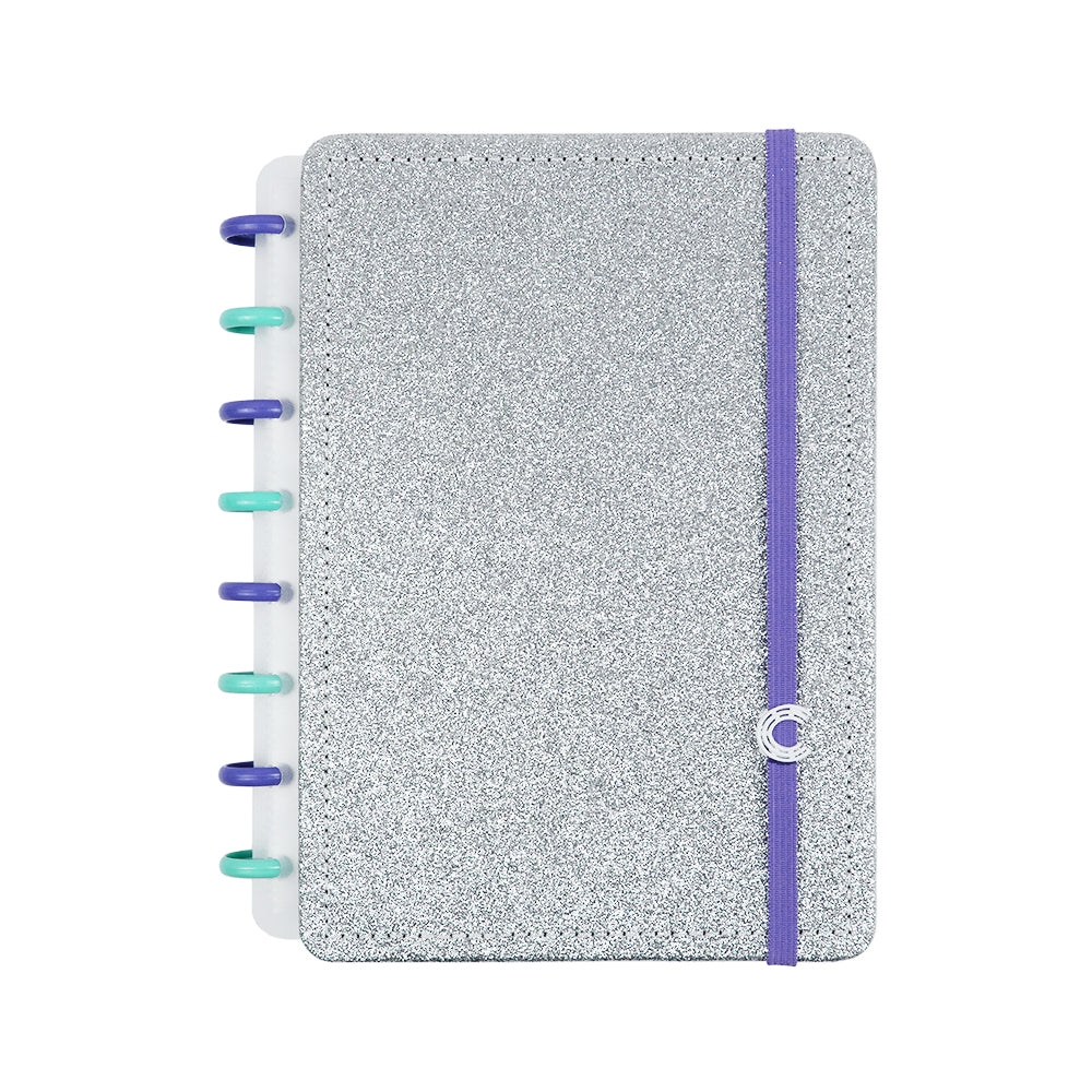 CADERNO LETS GLITTER SILVER 2.0