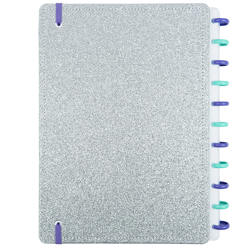 CADERNO LETS GLITTER SILVER 2.0