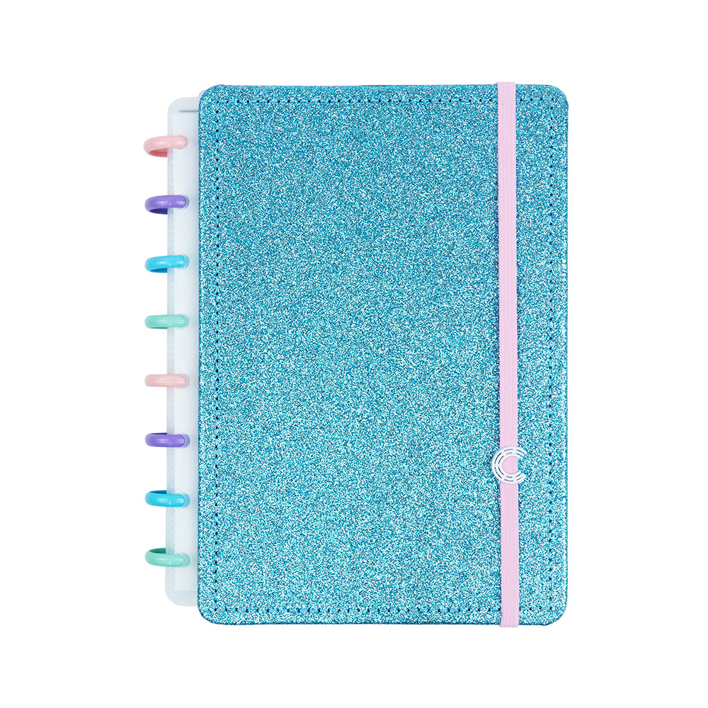 CADERNO LETS GLITTER OCEAN BLUE
