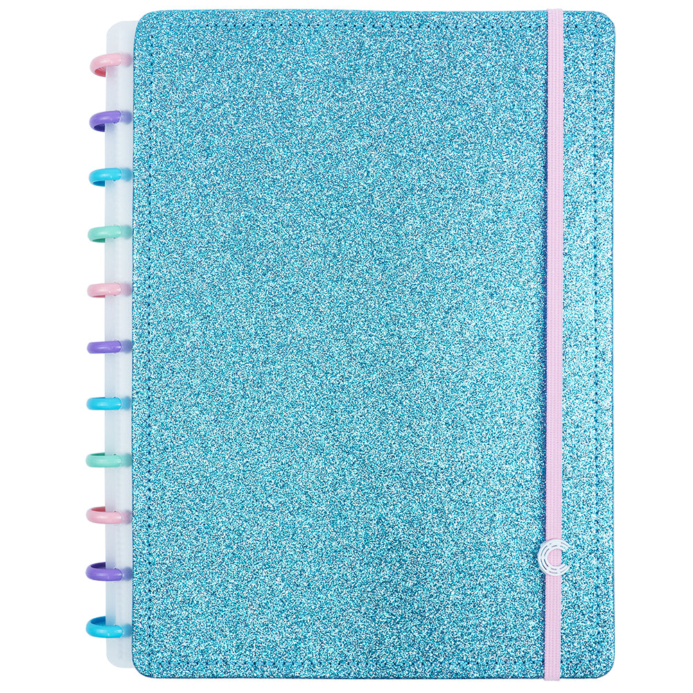 CADERNO LETS GLITTER OCEAN BLUE