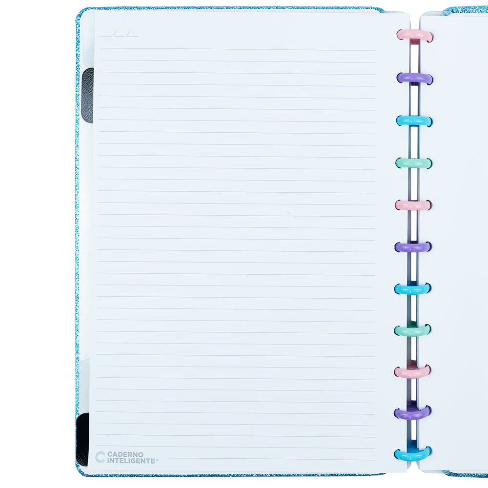 CADERNO LETS GLITTER OCEAN BLUE