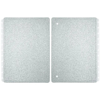 CAPA E CONTRACAPA LETS GLITTER SILVER 2.0 Caderno Inteligente ®