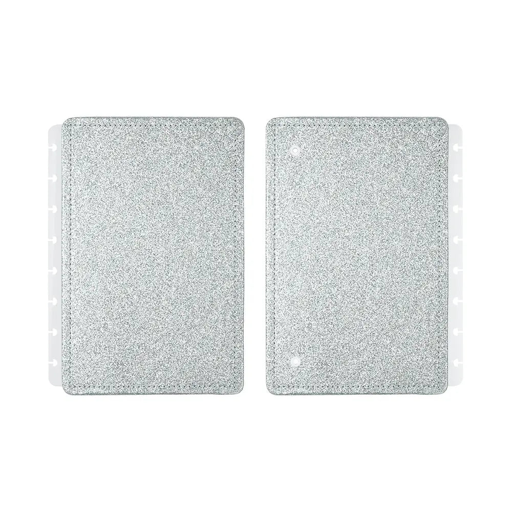 CAPA E CONTRACAPA LETS GLITTER SILVER 2.0 Caderno Inteligente ®