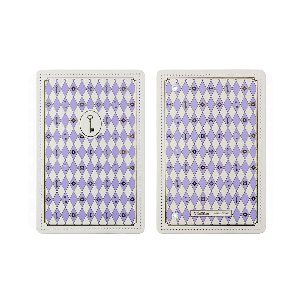 Capa e contracapa Caderno Inteligente by Isabela Akkari, Purple Key, A5.