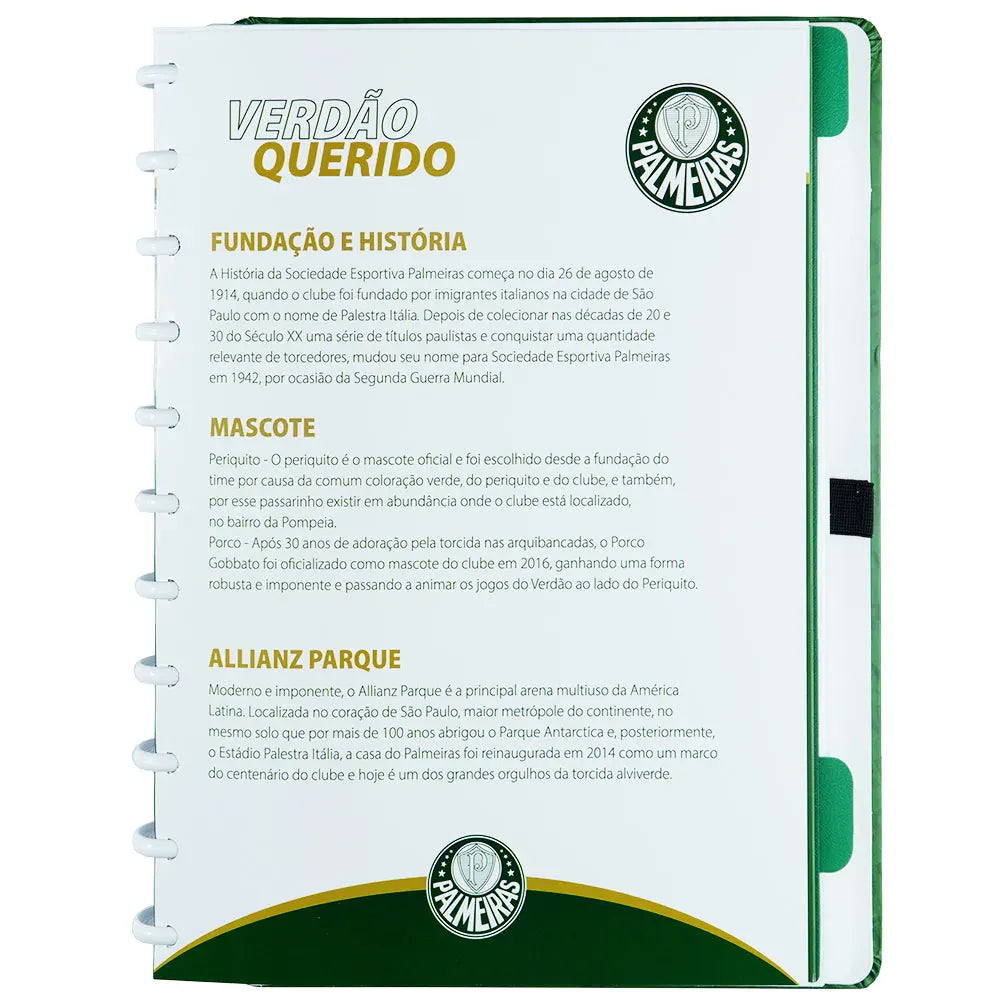 Caderno Palmeiras Verdão Caderno