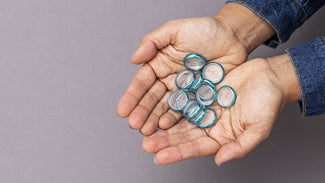 Discos + Elástico Azul Metálico