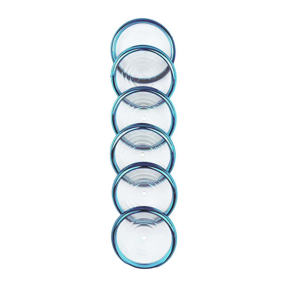 Discos + Elástico Azul Metálico