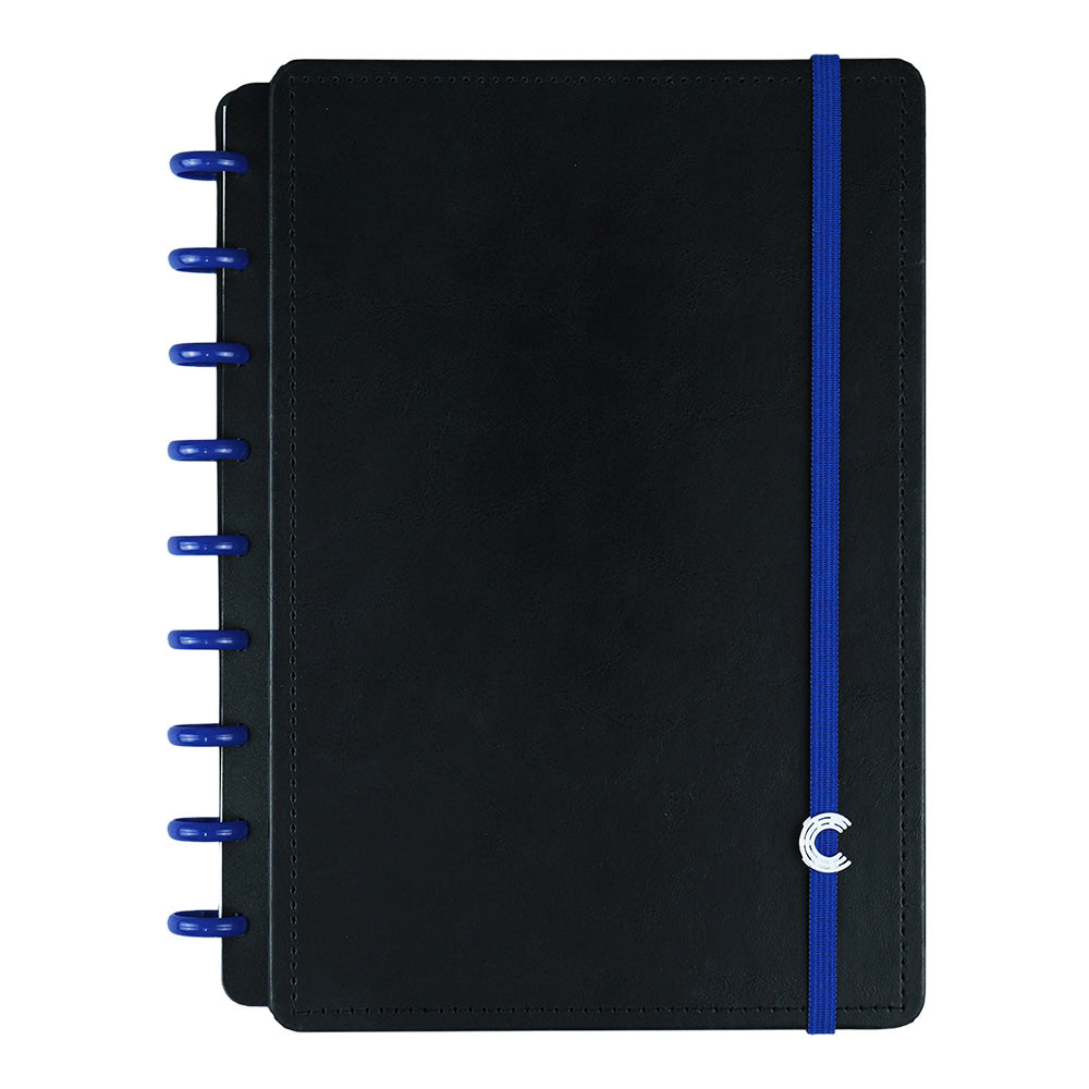 Discos Azul Royal tamanho médio, em um Caderno Inteligente.