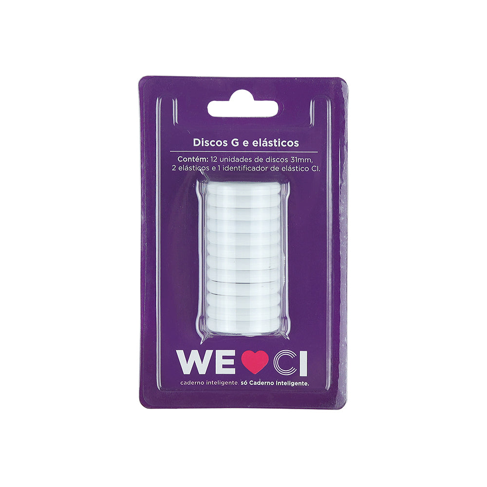 Pacote dos Discos brancos, tamanho grande.