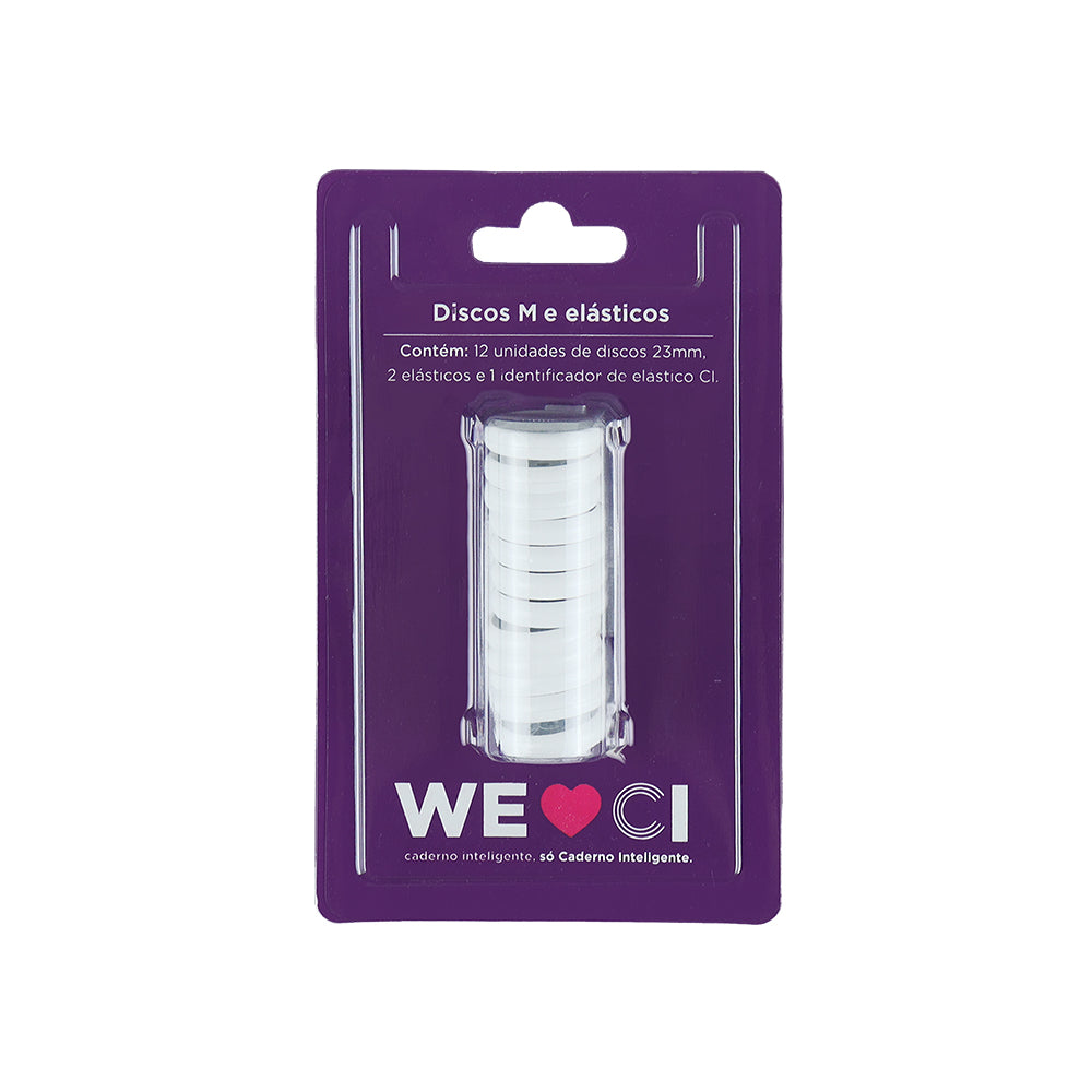 Pacote dos Discos brancos, tamanho médio.