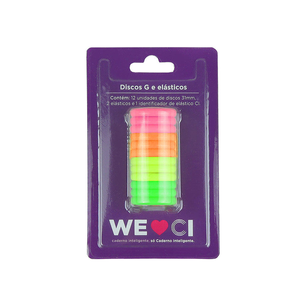 Pacote dos Discos Neonglow, tamanho grande.