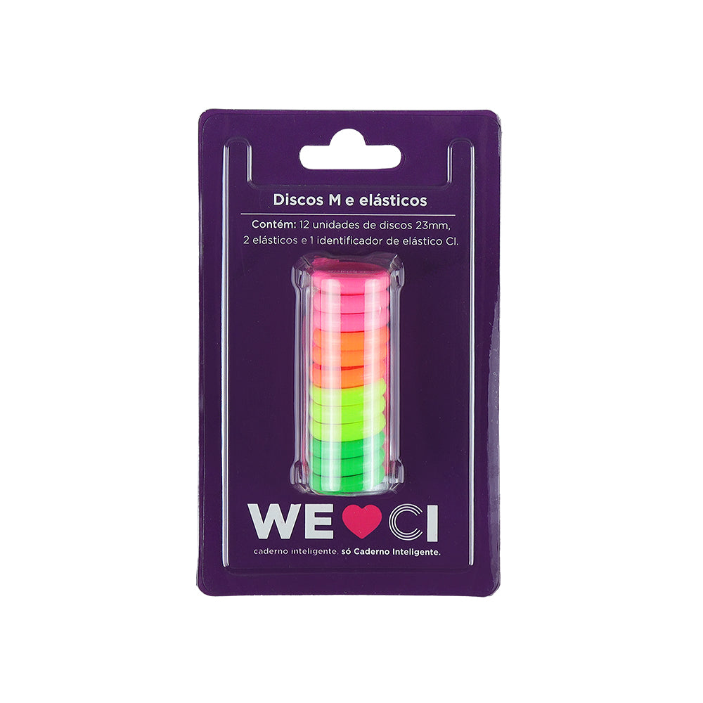 Pacote dos Discos Neonglow, tamanho médio.