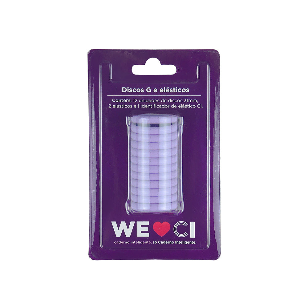 Discos + Elástico Roxo dos Pampas