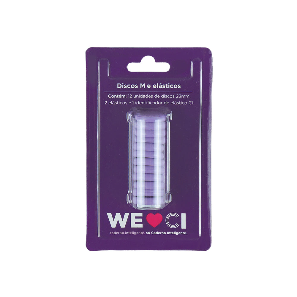 Discos + Elástico Roxo dos Pampas