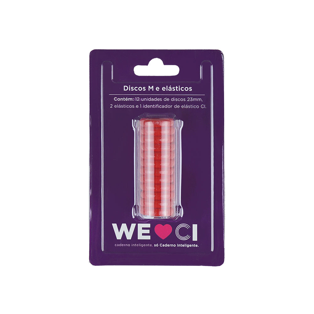 Discos + Elástico Vermelho