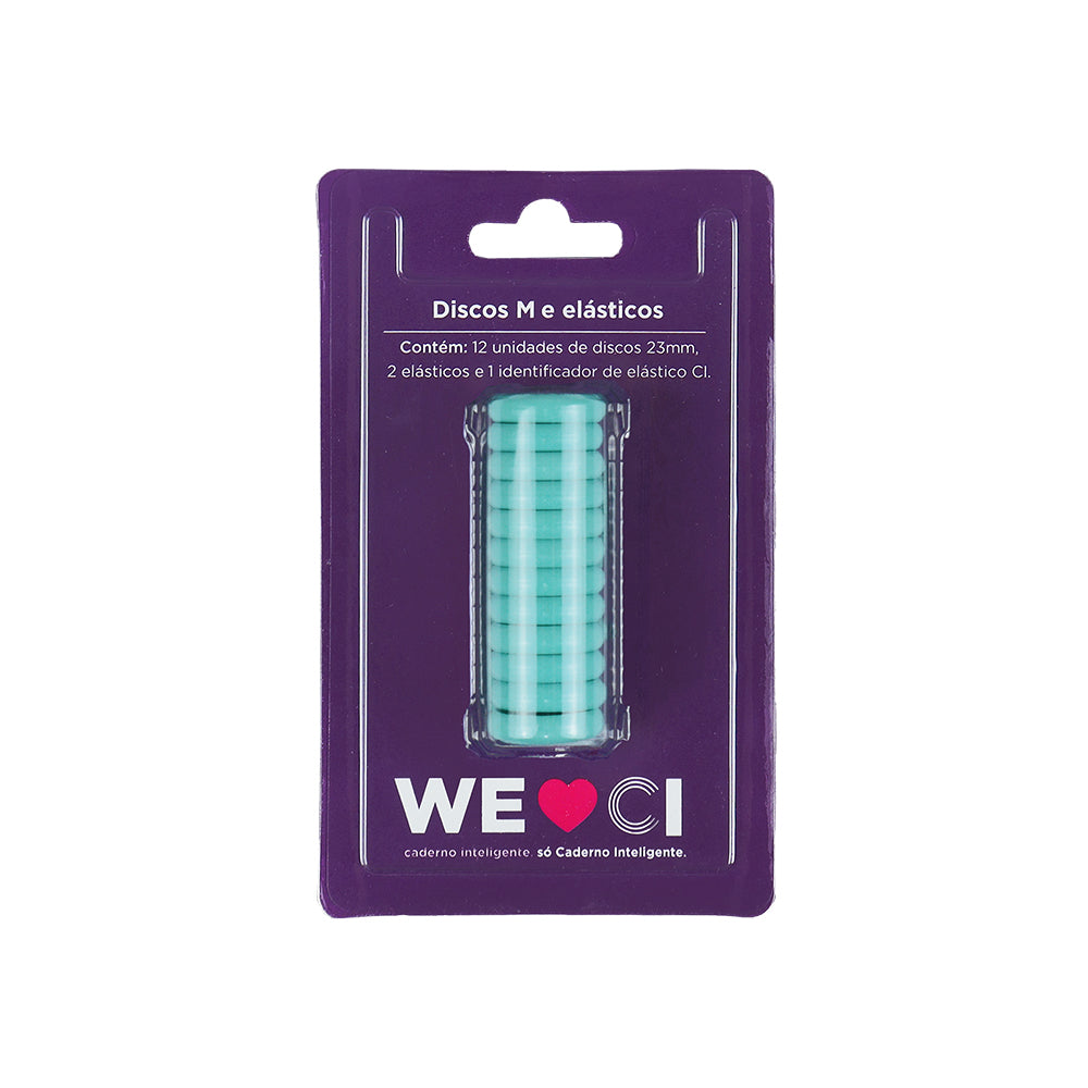 Pacote dos discos Aquamarine, tamanho médio.