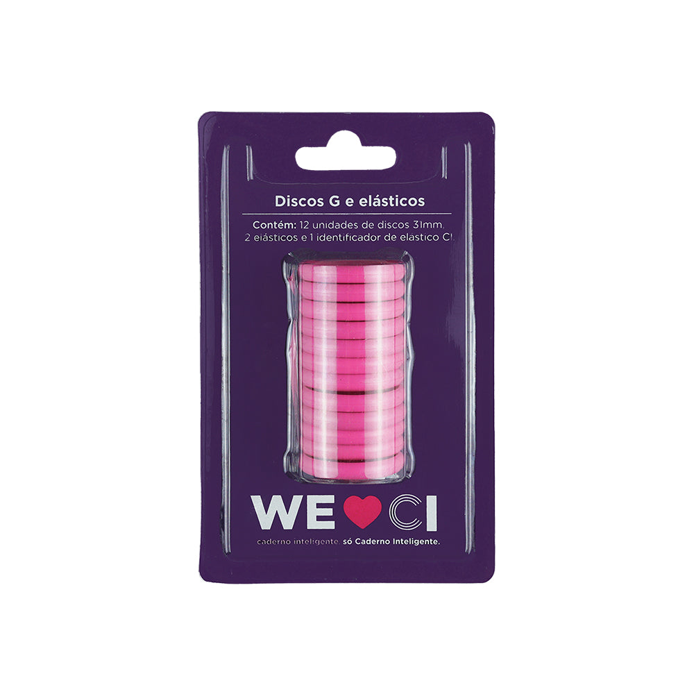 Pacote dos Discos Superpink, tamanho grande.