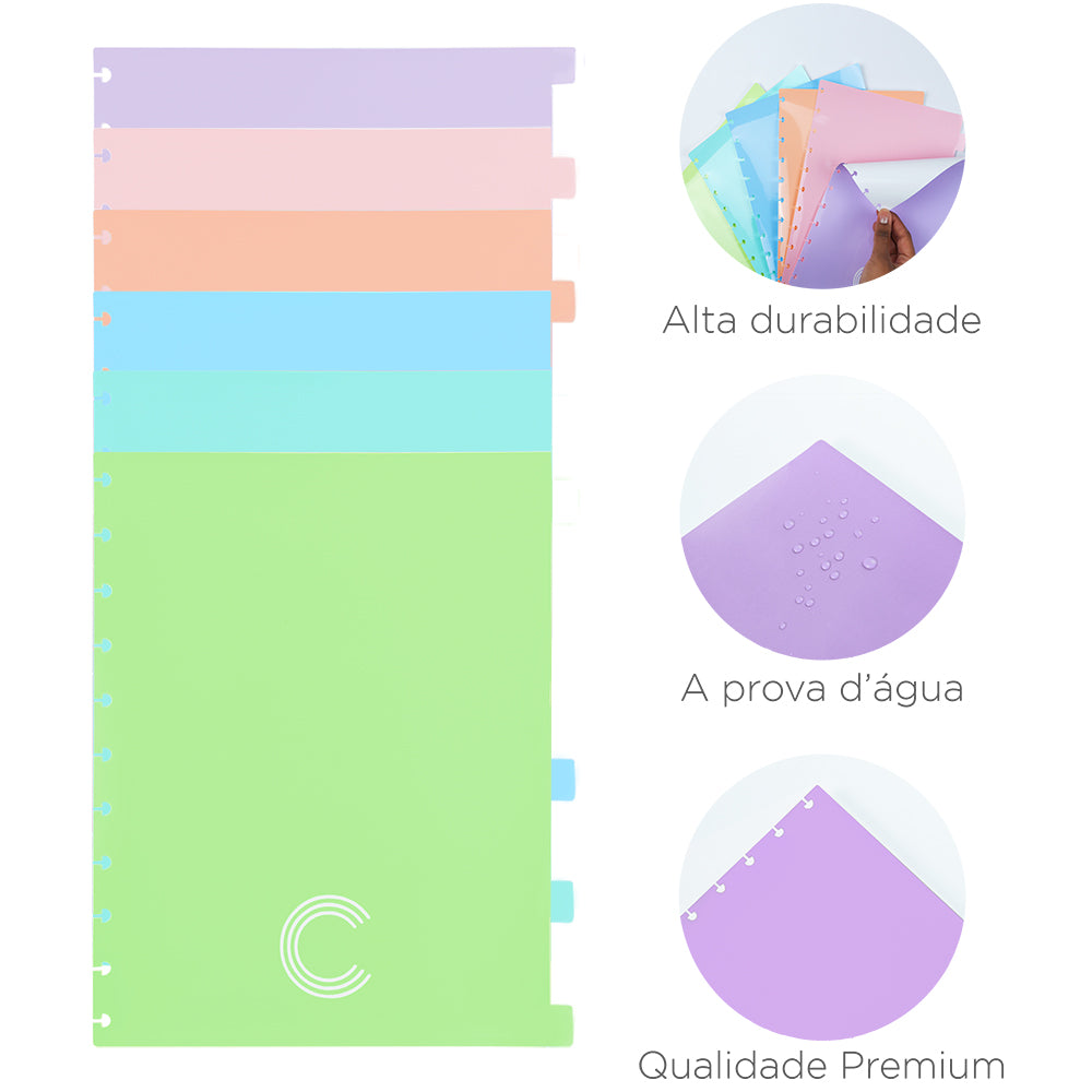 Divisórias 6 matérias: alta durabilidade, à prova d'água, qualidade premium.