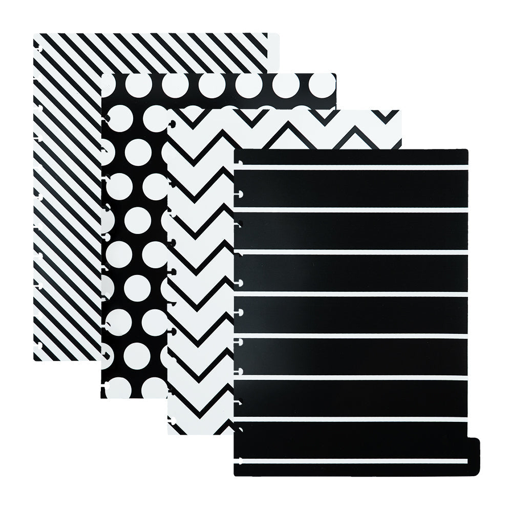 Divisórias em Preto e Branco, tamanho grande.