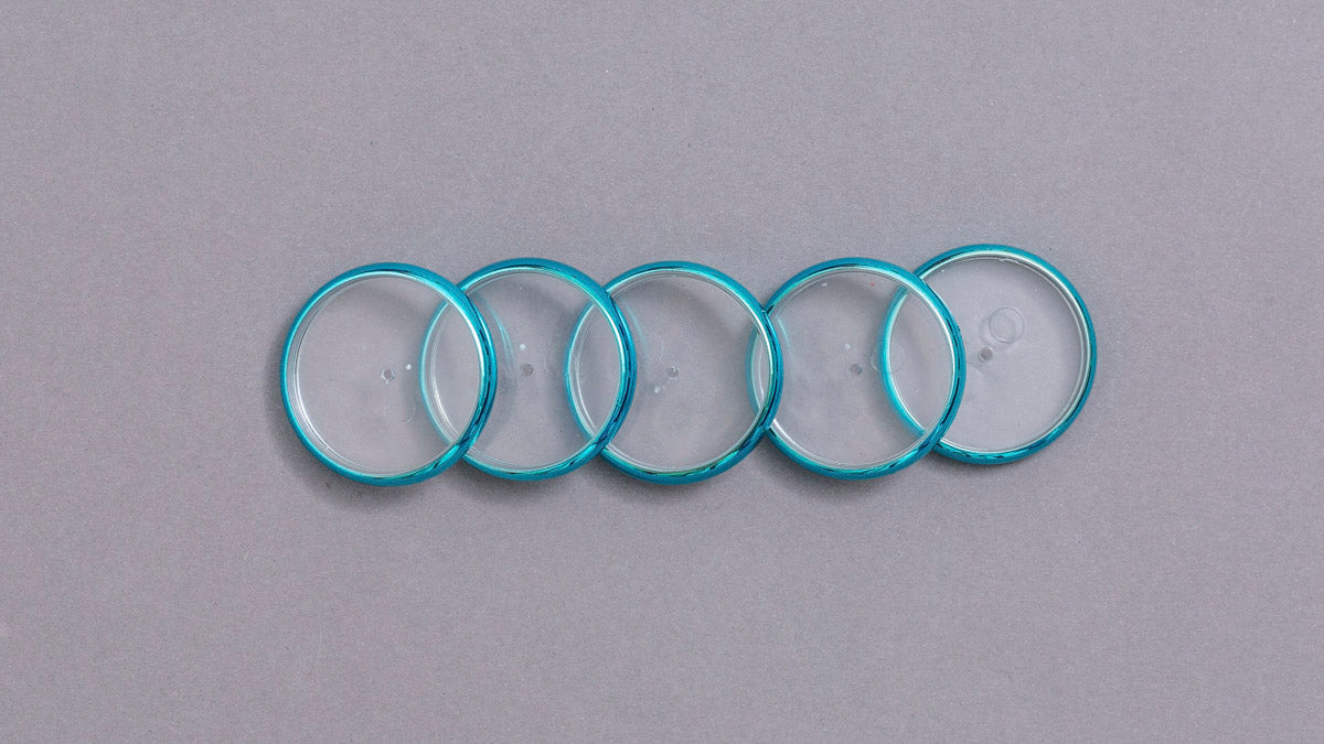 Discos + Elástico Azul Metálico