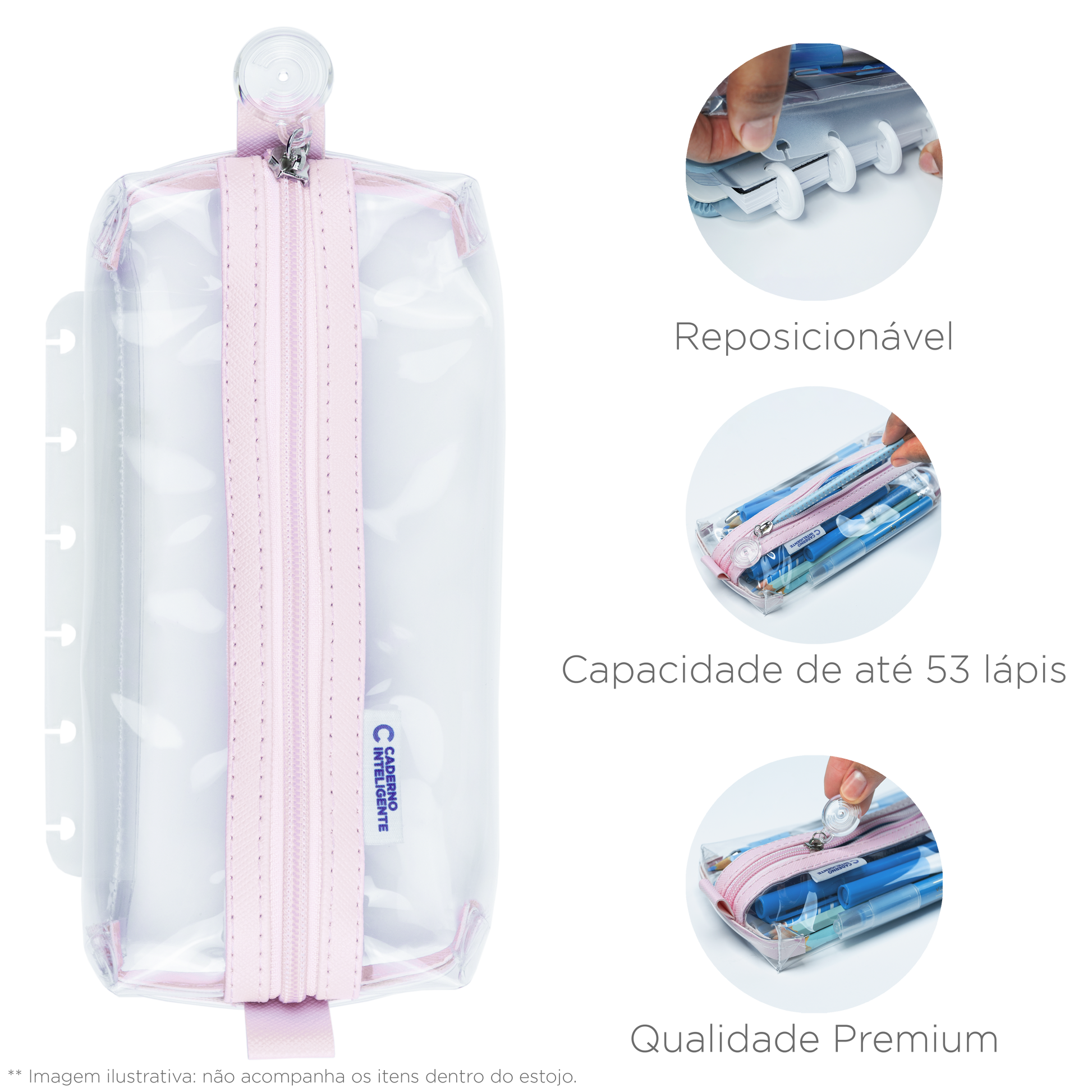 ESTOJO CRYSTAL 2.0 ROSA Caderno Inteligente ®